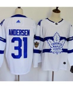 NHL Maple Leafs 31 Frederik Andersen White 2018 Stadium Series Adidas Men Jersey