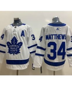 NHL Maple Leafs 34 Auston Matthews White Adidas Men Jersey With A patch