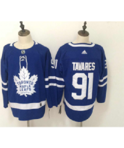 NHL Maple Leafs 91 John Tavares Adidas Blue Men Jersey