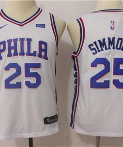 76ers 25 Ben Simmons White Youth Nike Swingman Jersey