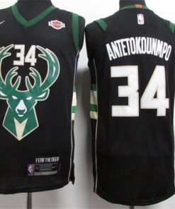 Bucks 34 Giannis Antetokounmpo Black Nike Youth Jersey