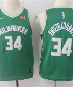 Bucks 34 Giannis Antetokounmpo Green Youth Nike Swingman Jersey