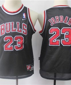 Bulls 23 Michael Jordan Black Youth Throwback Nike Swingman Jersey
