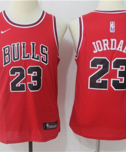 Bulls 23 Michael Jordan Red Youth Nike Swingman Jersey