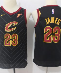Cavaliers 23 LeBron James Black Youth Nike Swingman Jersey