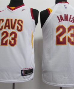 Cavaliers 23 LeBron James White Youth Nike Jersey