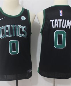 Celtics 0 Jayson Tatum Black Youth Nike Swingman Jersey