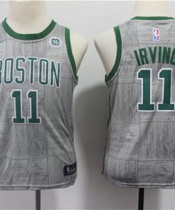 Celtics 11 Kyrie Irving Gray Youth City Edition Nike Swingman Jersey
