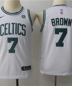 Celtics 7 Jaylen Brown White Youth Nike Swingman Jersey