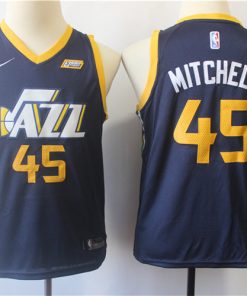 Jazz 45 Donovan Mitchell Navy Youth Nike Swingman Jersey