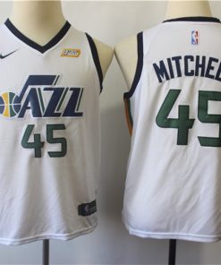 Jazz 45 Donovan Mitchell White Youth Nike Swingman Jersey