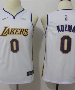 Lakers 0 Kyle Kuzma White Youth Nike Swingman Jersey