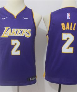 Lakers 2 Lonzo Ball Purple Youth Nike Swingman Jersey