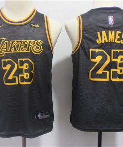 Lakers 23 Lebron James Black 2018-19 City Edition Youth Nike Swingman Jerseys