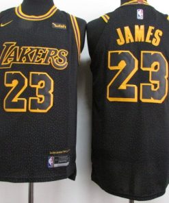 Lakers 23 Lebron James Black Youth City Edition Nike Jersey