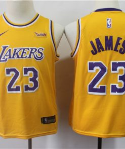 Lakers 23 Lebron James Gold Youth 2019 Nike Swingman Jersey