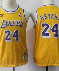 Lakers 24 Kobe Bryant Gold Youth Hardwood Classics Jersey