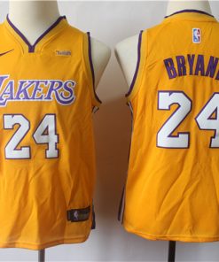 Lakers 24 Kobe Bryant Gold Youth Nike Swingman Jersey