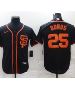 MLB Giants 25 Barry Bonds Black Nike Cool Base Men Jersey