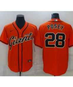 MLB Giants 28 Buster Posey Orange 2020 Nike Cool Base Men Jersey