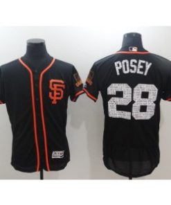 MLB Giants 28 Buster Posey Spring Flexbase Men Jersey
