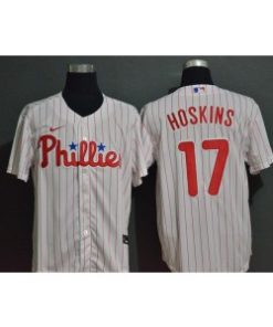 MLB Phillies 17 Rhys Hoskins White 2020 Nike Cool Base Men Jersey