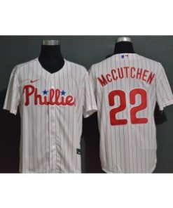 MLB Phillies 22 Andrew McCutchen White 2020 Nike Cool Base Men Jersey