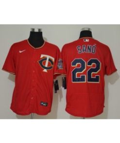 MLB Twins 22 Miguel Sano Red 2020 Nike Cool Base Men Jersey