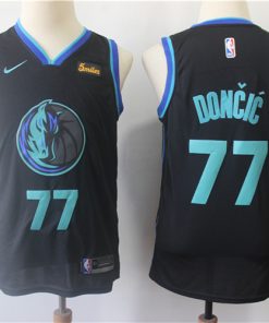 Mavericks 77 Luka Doncic Black Youth City Edition Nike Swingman Jersey