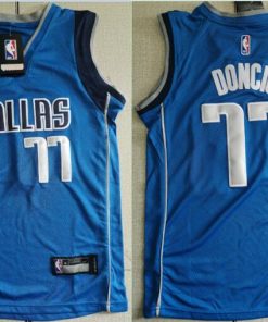Mavericks 77 Luka Doncic Royal Youth Nike Swingman Jersey