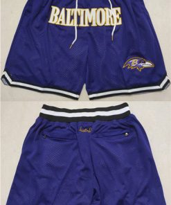 Men's Baltimore Ravens Purple Shorts (Run Small)