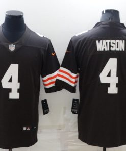 Men's Cleveland Browns #4 Deshaun Watson Brown Vapor Untouchable Limited Stitched Jersey
