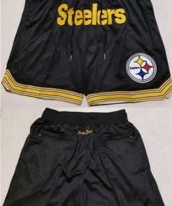 Men's Pittsburgh Steelers Black Shorts (Run Small)