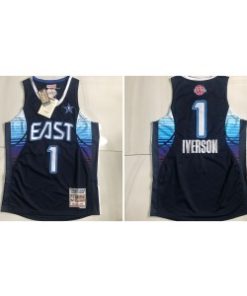 NBA 76ers 3 Allen Iverson White 2009 All Star Mitchell And Ness Men Jersey