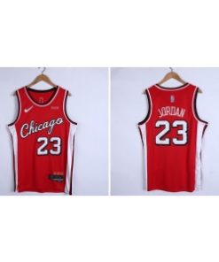 NBA Bulls 23 Jordan Red Men Jersey1