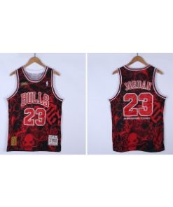NBA Chicago Bulls 23 Jordan Hebru Brantley X M&N 1995-96 Black Men Jersey