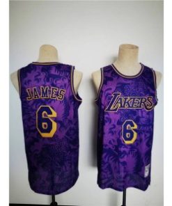 NBA Lakers 6 LeBron James 2022 Purple Lunar New Year Tiger CNY 4.0 HWC Basketball Men Jersey