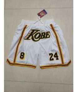 NBA Lakers Kobe White Shorts