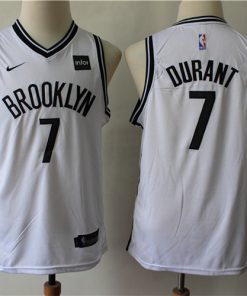 Nets 7 Kevin Durant White Youth Nike Swingman Jersey