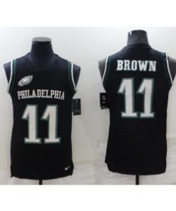 Nike Eagles 11 A. J. Brown Black Tank Top