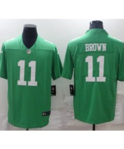 Nike Eagles 11 A. J. Brown Green Vapor Limited Men Jersey