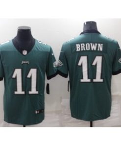 Nike Eagles 11 A. J. Brown Green Vapor Untouchable Limited Men Jersey