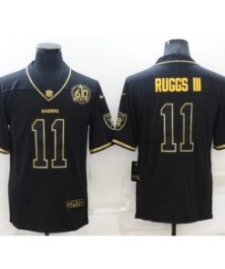 Nike Raiders 11 Henry Ruggs III Black Gold 60th Anniversary Vapor Limited Men Jersey