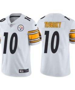 Nike Steelers 10 Mitchell Trubisky White Vapor Untouchable Limited Men Jersey