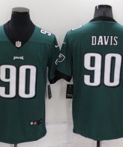 Philadelphia Eagles Jordan Davis #90 Nike Men's Green 2022 NFL Draft Vapor limited Jersey