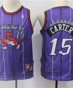 Raptors 15 Vince Carter Purple Youth Swingman Jersey