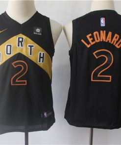 Raptors 2 Kawhi Leonard Black Youth City Edition Nike Swingman Jersey