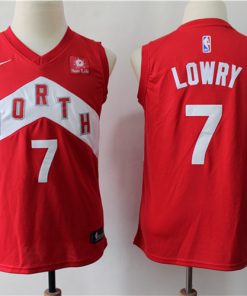 Raptors 7 Kyle Lowry Red Youth Earned Edition Nike Swingman Jersey