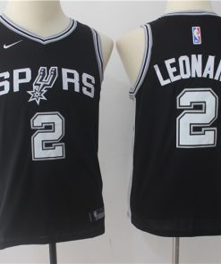 Spurs 2 Kawhi Leonard Black Youth Nike Swingman Jersey