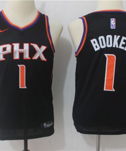 Suns 1 Devin Booker Black Youth Nike Swingman Jersey